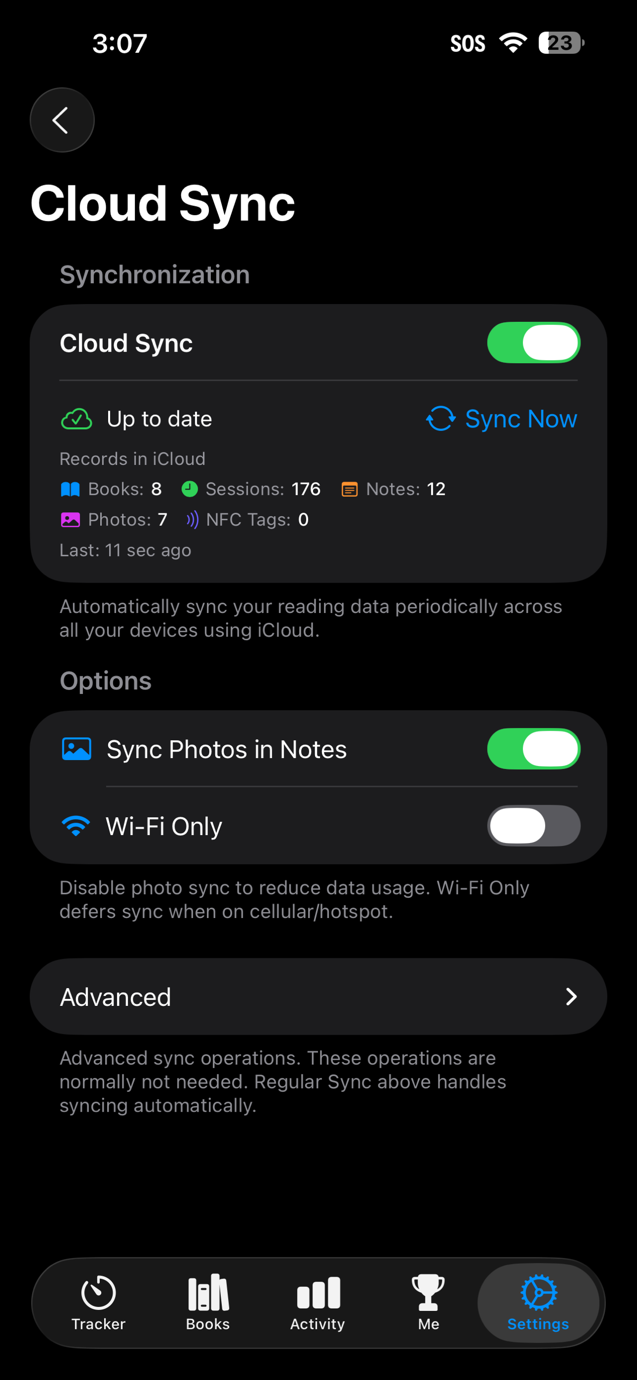 Settings Cloud Sync